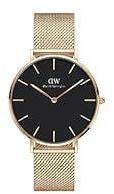 Daniel Wellington Petite Melrose 36mm Black Dial Rose Gold Unisex Watch DW00100303