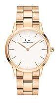 Daniel Wellington Stainless Steel Analog White Dial Unisex's Watch Dw00100209, Band Color Rose Gold