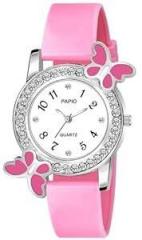 Diamond Studed Plastic Band Analog Watch for Girls PW5108 5213