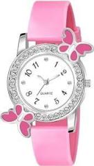 Diamond Studed Plastic Band Girls and Ladies Analog Watch for Women BF