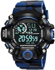 Digital Sports Multi Functional Boy's and Men's Watch DIGI 022 Black Dial Multicolour Strap