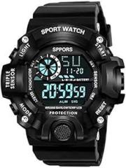 Digital Watch Shockproof Multi Functional Automatic Black Color Strap Waterproof Digital Sports Watch for Mens Kids Watch for Boys, Men Pack of 1, Water Resistance