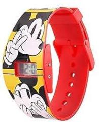 Disney Digital Unisex Child Watch Multicolor Dial Multi Colored Strap