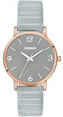 DREALEX Analog Stylish Leather Strap Women's Watch Grey Dial Grey Colored Strap