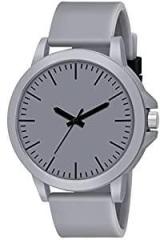 DREALEX Rubber Strap Classic Casual Analogue Men's Wrist Watch Black, Grey