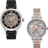 EARNSHAW Baron & Nightingale Analog Silver Dial Unisex's Watch ES 8230 SET 02