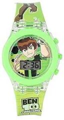 Emartos Ben Ten 10 Watch Digital Watch for Kids Multicolour Dial Green Colored Strap [3 7 Years]