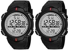 Emartos Digital Black dial Men's and Boy's Watch Pack of 2