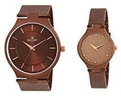 Escort Analog Brown Dial Unisex's Watch E 2850 7248 BRNM