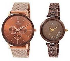 Escort Analog Brown Dial Unisex's Watch E 2900 7076 7154 BRNM