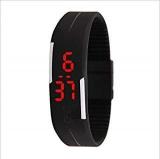 Exxelo Exxelo TPU Band Red LED Digital Black Dial Unisex Watch