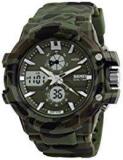 Faas Analogue Digital Round Dial Military Print Sports Watch For Men & Boys Fw 0147Mw