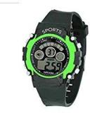 FAAS Digital Sports Black/Green Unisex Watch 7 Lights Age 6 To 15 Years