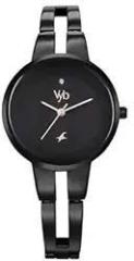 Fastrack Alloy Analog Black Dial Women Watch Fv60035Nm01W, Black Band