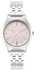 Fastrack Analog Pink Dial Women's Metal Watch 6152Sm04