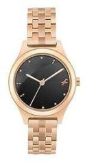 Fastrack Analog Rose Gold Dial Women's Stainless Steel Casual Watch