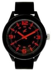 Fastrack Analog Watch| Unisex Watch| Black Color Watch| with Plastic Strap| Round Dial Watch| High Quality Watch| Elegant Watch Design| Water Resistant Watch