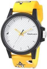 Fastrack Analog White Dial Unisex Adult Watch 68012PP07