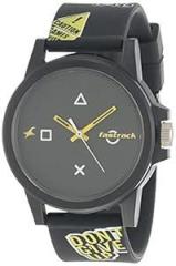 Fastrack Arcade Quartz Analog Black Dial Silicone Strap Unisex Watch NR68012PP05