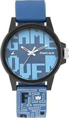 Fastrack Arcade Quartz Analog Blue Dial Silicone Strap Unisex Watch NS68012PP02