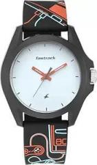 Fastrack Arcade Quartz Analog White Dial Silicone Strap Unisex Watch NR68011PP01