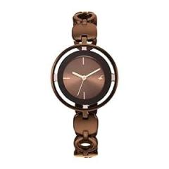 Fastrack Brass Brown Dial Analog Watch For Women Nr6237Qm01