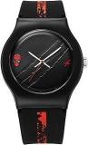 Fastrack Deadpool Quartz Analog Black Dial With Black Silicone Strap Watch For Unisex