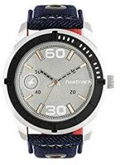 Fastrack Denim Analog Gray Dial Men's Watch NM3189KL01 / NL3189KL01