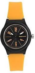 Fastrack Elementary Tees Analog Black Dial Unisex's Watch 38037PP02 / 38037PP02