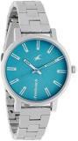 Fastrack Fundamentals Quartz Analog Blue Dial Stainless Steel Strap Watch For Girls NS68010SM02