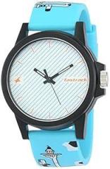 Fastrack Hashtag Quartz Analog Multicoloured Dial Silicone Strap Unisex Watch NS68012PP08