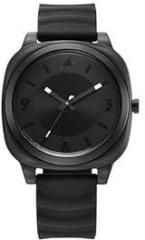 Fastrack Hype All Black Quartz Analog Black Dial with Black Silicone Strap Watch for Unisex 68034PP03W