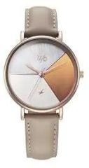 Fastrack Leather Analog Rose Gold Dial Women Watch Fv60027Wl01W, Rose Gold Band