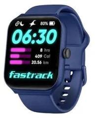 Fastrack Limitless FS1 1.95 inch Biggest Display with BT Calling| in Built Alexa|100+ Sport Modes with AI Coach|Stress Monitor|24 * 7 HRM| Upto 5 Day Battery|Fashion Smart Watch Blue