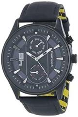 Fastrack Men Leather Fastfit Analog Black Dial Watch 3224Nl01/Nr3224Nl01, Band Color Black