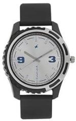 Fastrack Men Quartz Analog Silver Dial Plastic Strap Watch for Guys NS3114PP02