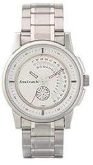 Fastrack Mens Go Skate Quartz Analog with Day and Date White Dial Stainless Steel Strap Watch for Guys NS3215SM01