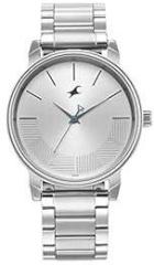 Fastrack Mens Stunners Quartz Analog Silver Dial Metal Strap Watch for Guys NR3291SM02