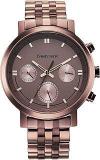 Fastrack Mens Tick Tock Quartz Multifunction Brown Dial Metal Strap Watch For Guys NS3287QM01