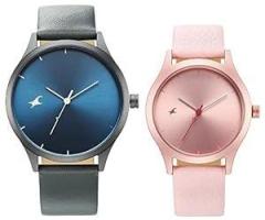 Fastrack Mixmatched Couple Watches with Blue and Pink Dial 6803168033AL02P