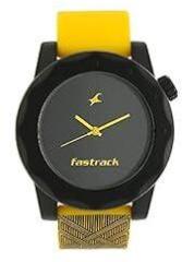 Fastrack Quartz Analog Black Dial Plastic Strap Watch for Unisex NG38022PP06C