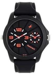 Fastrack Quartz Analog Black Dial Silicone Strap Watch for Men NR38042PP01