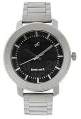 Fastrack Quartz Analog Black Dial Stainless Steel Strap Watch for Guys NR3121SM02