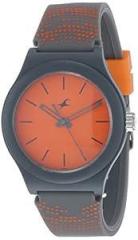 Fastrack Quartz Analog Orange Dial Strap Plastic Watch for Unisex NS38037PP07