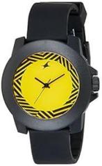 Fastrack Quartz Analog Yellow Dial Plastic Strap Watch for Unisex NS38021PP07