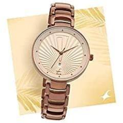 Fastrack Ruffles Analog Beige Dial Women's Watch 6216QM01