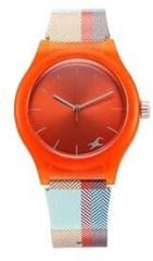 Fastrack Silicone Analog Orange Dial Unisex's Watch 38037Pp18W