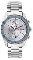 Fastrack Space Analog Silver Dial Men's Watch 3201SM01 / 3201SM01