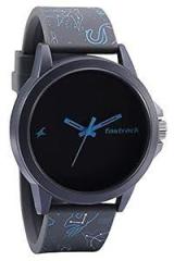 Fastrack Space Rover Quartz Analog Black Dial Silicone Strap Unisex Watch 38024PP54