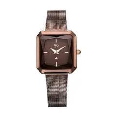 Fastrack Stainless Steel Analog Brown Dial Women Watch Fv60036Qm01W, Brown Band